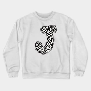 Zebra Letter J Crewneck Sweatshirt